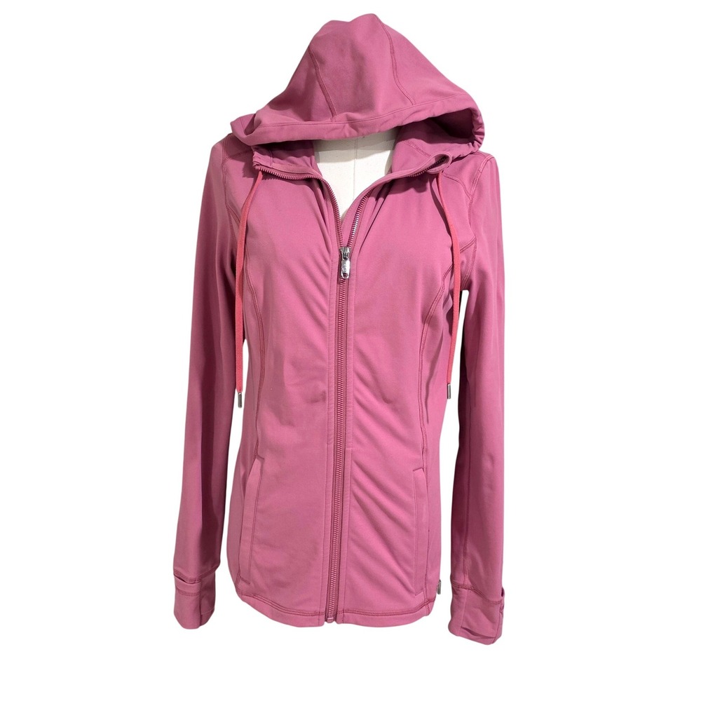 CRZ YOGA Full Zip Hoodie Womens Size M Pink Condition Thumbhole Jacket